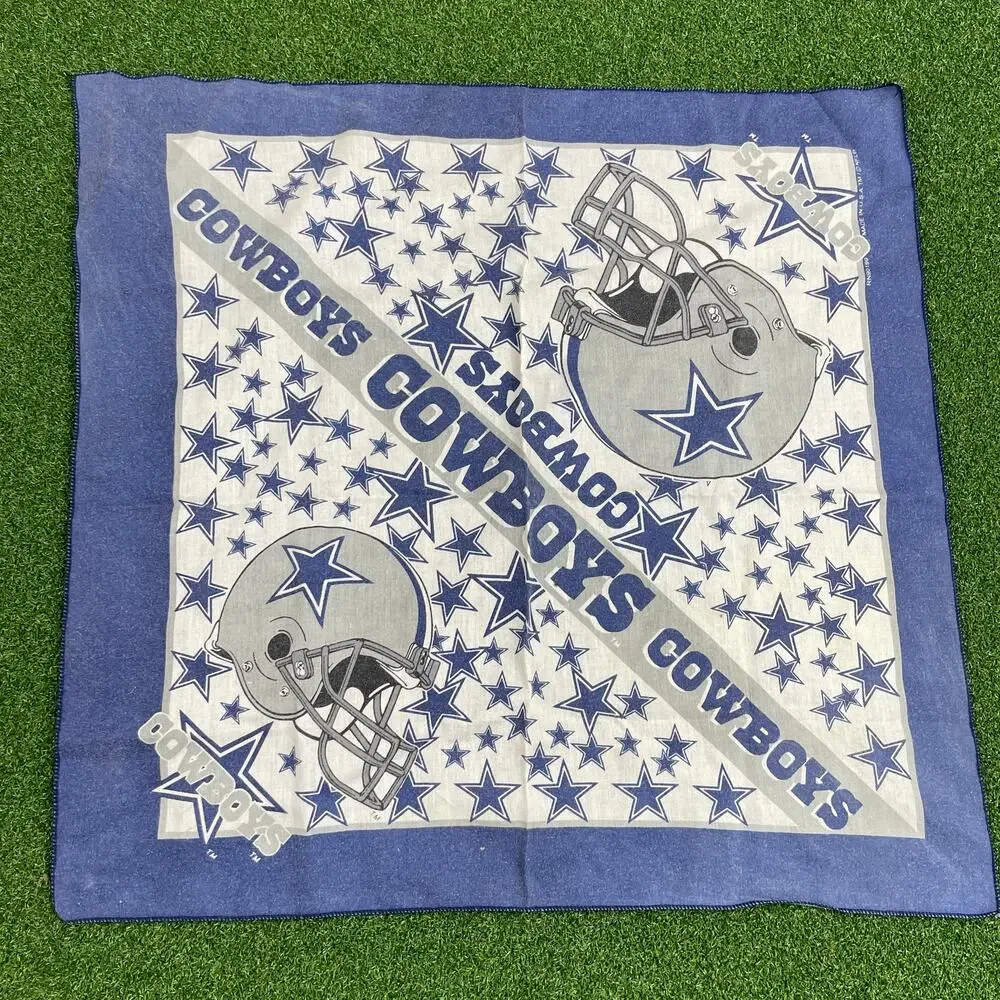 Vintage Dallas Cowboys NFL Football Blue Bandana 20